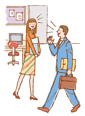 気持ちよいあいさつをする